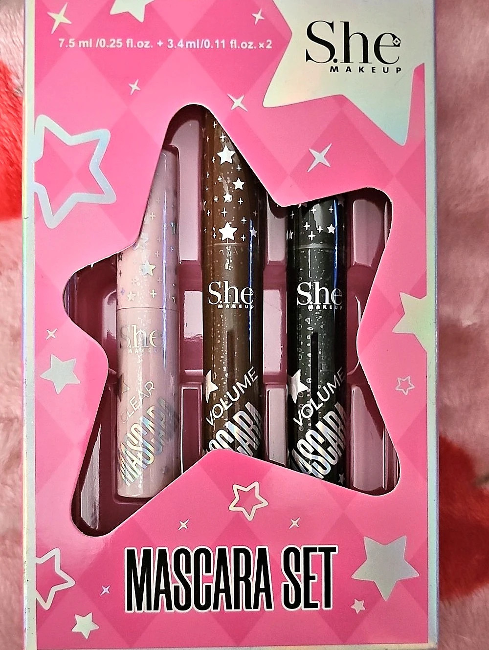 She Makeup Mascara Set Clear, Brown & Black NWT